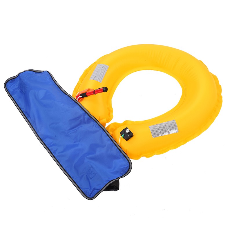 Adjustable Inflatable Life Jacket Belt With Reflective Tapes and Whistle