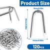 MOXYOY 120 Pcs U Nails for Fencing, U Shaped Nails