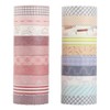 LGEGE 20 Rolls Basic Graphic Washi Tape Set, 10 mm