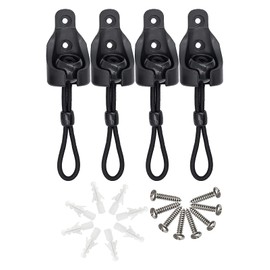 Lihopefe Sun Shading Components Bunge kit and end Cover, Weather Resistant, Suitable for Coolaroo Outdoor Roller Blinds, Outdoor Blinds, and Roller Blinds (Bungee kit 2 Pack, Black)