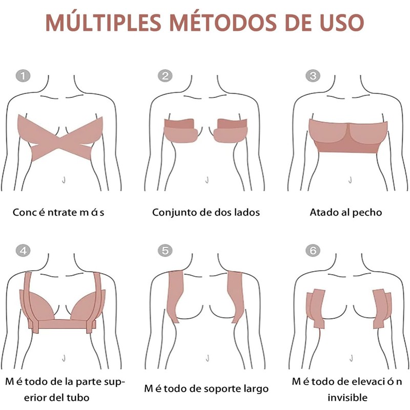 Cinta para Busto 5 Metros, Tape para Busto, Cubre Pezones