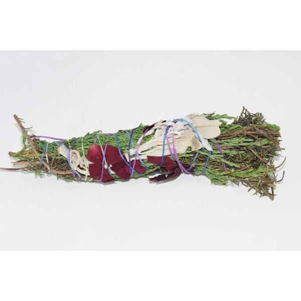 Nature's Enlightenment Large Juniper, Rosemary, White Sage, & Rose Petals