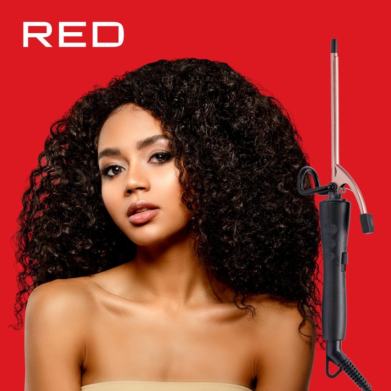 Red by Kiss 1/4 Inch Thin Curling Iron, Pencil Curling