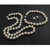 TreasureBay Women's Pearl Necklace Set | 8-9mm White Pearl Necklace,