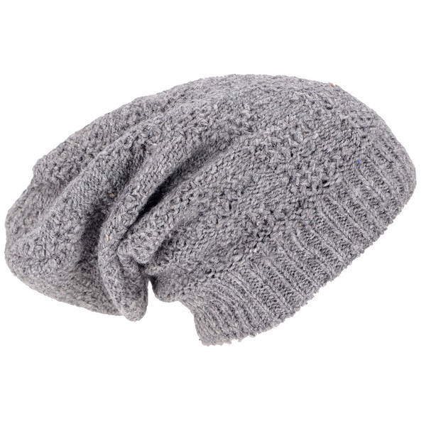GURU SHOP Hand Knitted Long Beanie Hat, Lined Wool Hat,