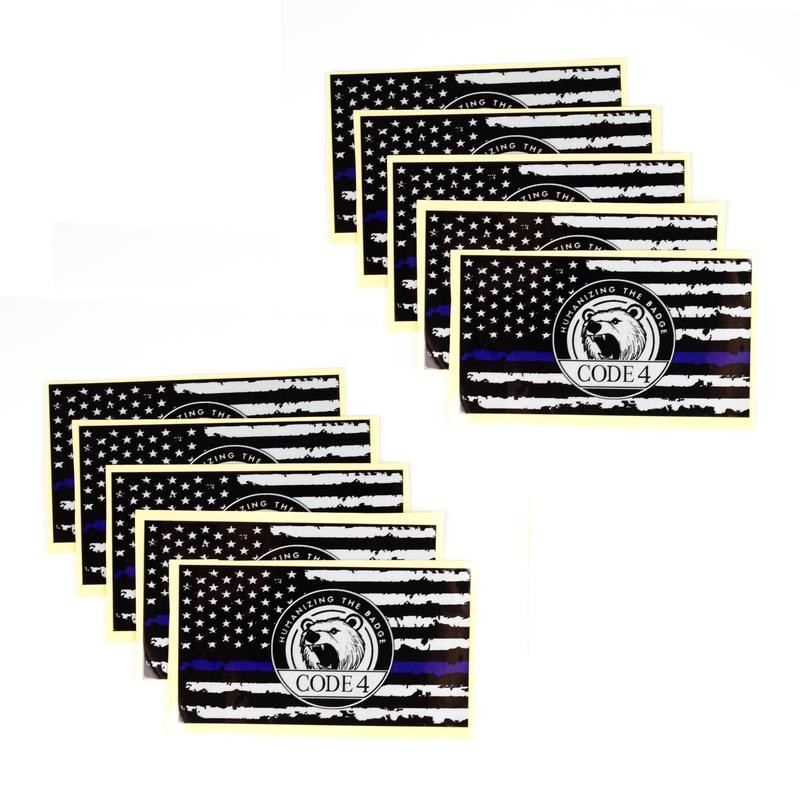 American Thin Blue Line Sticker - Car & Laptop Decal