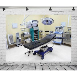 CORFOTO Hospital Operating Room Backdrop Medical Instruments Photography Background Doctor Anesthesia Bed Background Doctor Nurse Party Supplies Hospital Decorations Photo Studio Props 9x6ft Fabric