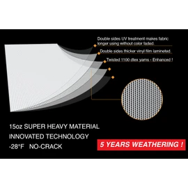 Leaveshade RV Awning Fabric Replacement Camper Trailer Awning Fabric Super Heavy Vinyl Coated Polyester 9'3''(Fit for 10' Awning)-Mountains (Custom Looking)
