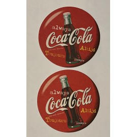 Coca-Cola  Vintage Coca Cola Drink Coaster Set Of 2 French Advertising Slogans!  RARE