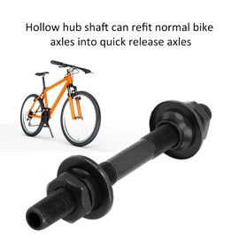 Bike Hub Shaft, Steel Hollow Hub Shaft Front and Rear Axle Kit 108mm, 145mm for Mountain Bike (Front Axle)