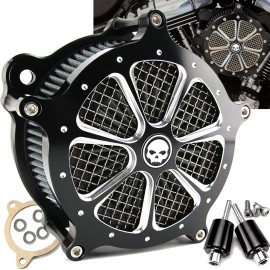 OUMURS Air Cleaner Intake Filter For Harley Touring Street Glide Road King Softail Dyna