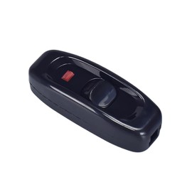 Itisyou Intermediate Switch Lamp Switch AC 250V 10A Inline ON/OFF Convenient Table Desk Lamp Cord Cable Switch (Black)