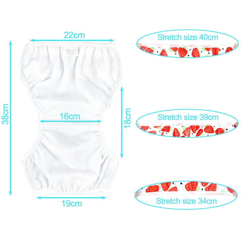 wegreeco Pañal de natación reutilizable ajustable para bebés y niños