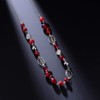 BULINLIN Long Beaded Silver Necklace for Her Crystal Bead Sweater