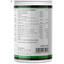 LILY & LOAF Multi-Vits & Minerals - Upto 90 Day Supply - 90 Vegan Capsules - 25 Essential Nutrients