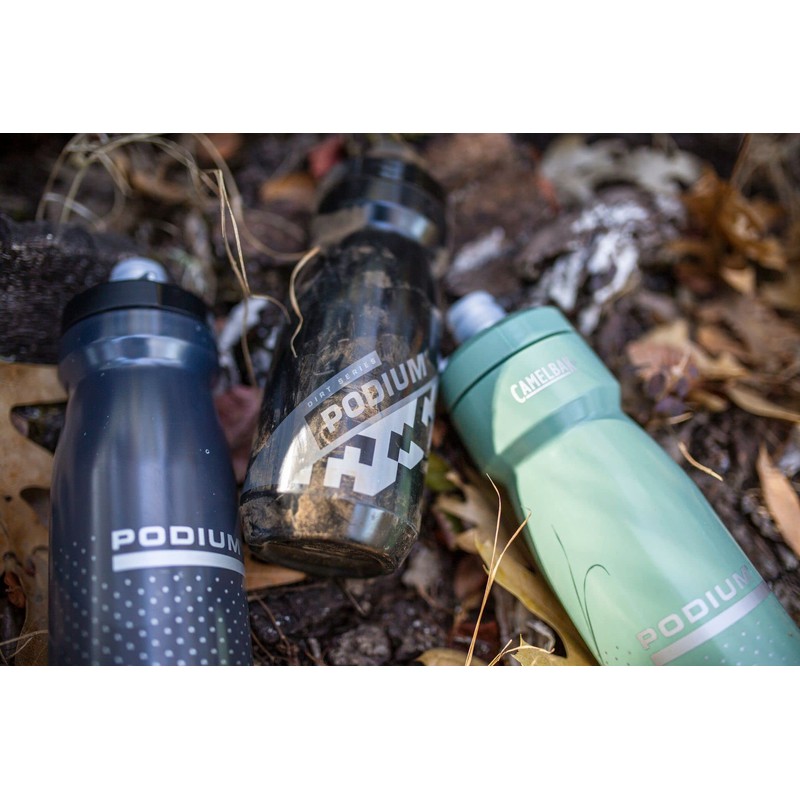 Camelbak Podium Sport-Wasserflasche, Quetschflasche, zum Laufen, Radfahren, Wandern Klar/Schwarz