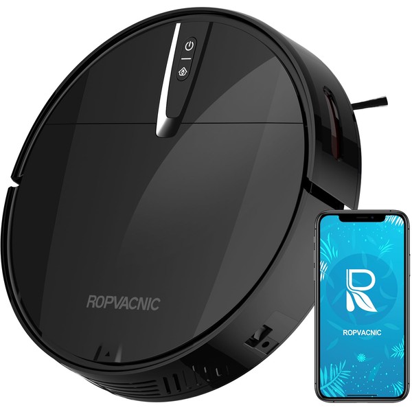 ROPVACNIC ROPVACNIC Robot Vacuum Cleaner with 3000Pa Cyclone Suction, APP/Voice/Remote