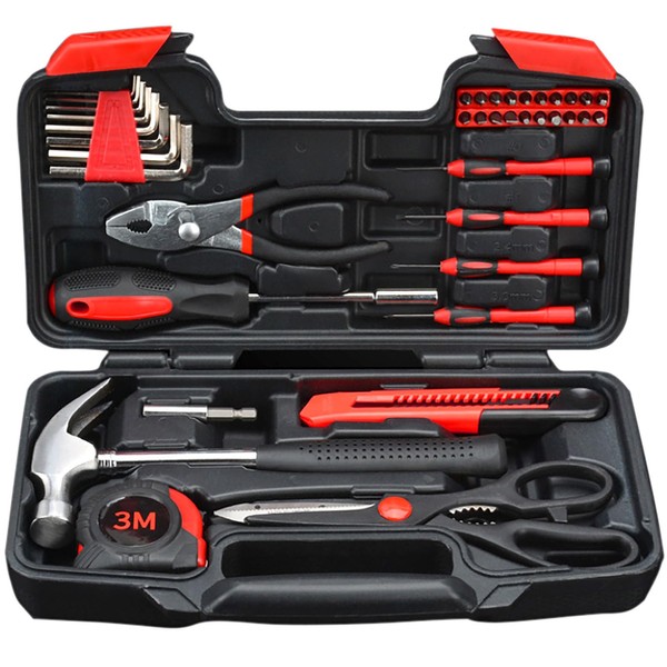 Household Tools Kit, 39 Pcs Home Essential Repairing Sets with