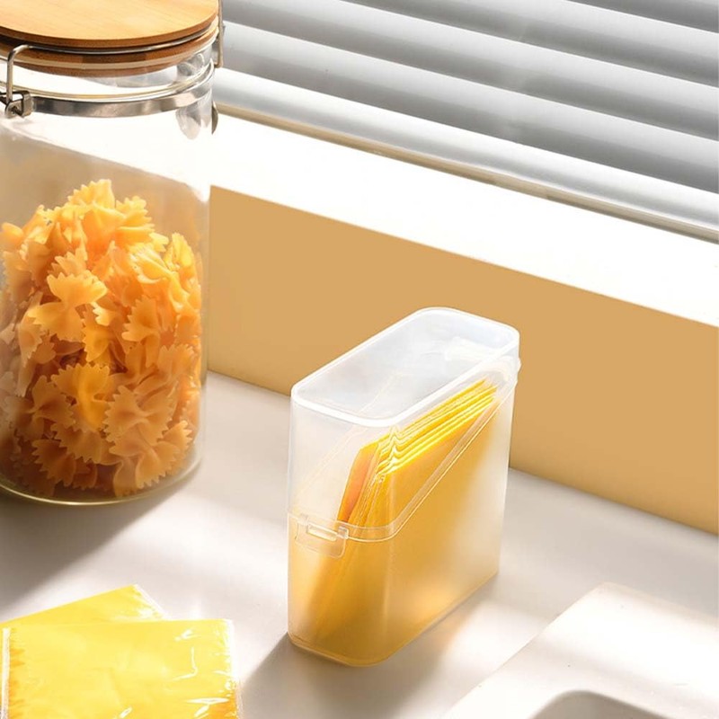 MININAI Sliced Cheese Container for Fridge, 2/4 PCS Cheese Storage