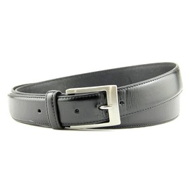 Big and Tall Premium Black Leather Belt to Size 70 (50 Waist)