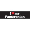 I Love Heart My Pomeranian Dog White Vinyl Decal Sticker
