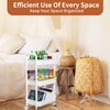 YSSOA Rolling Storage Cart, 3 Tier Slim Mobile Shelving Unit