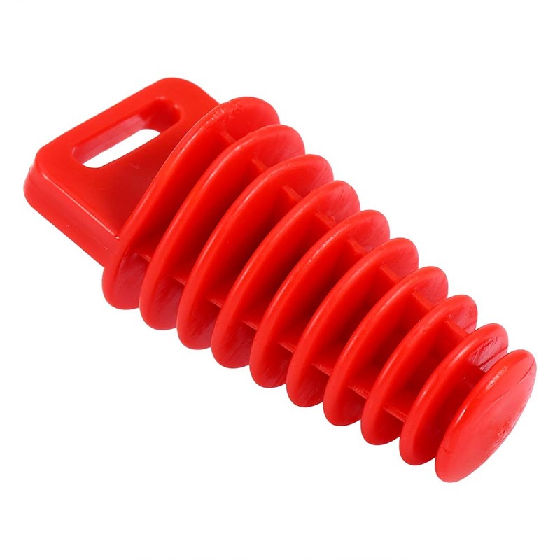 Exhaust Plug Qiilu Wash Plug Rubber Motorcycle Silencer Plug Red