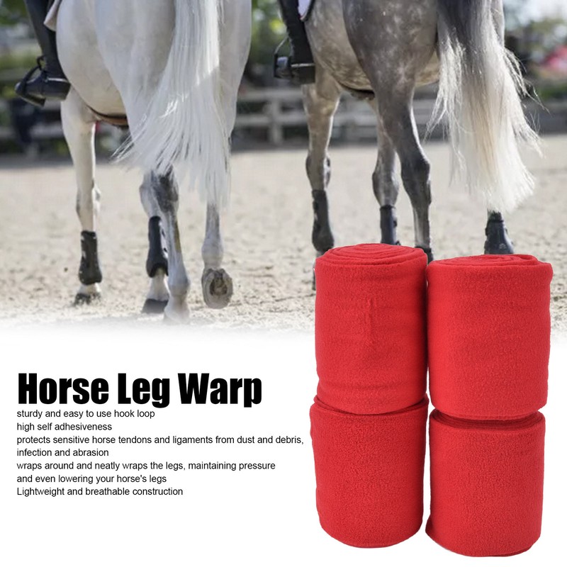 4Pcs Horse Leg Warp Self Adhesive Breathable Wear Resistant Animal