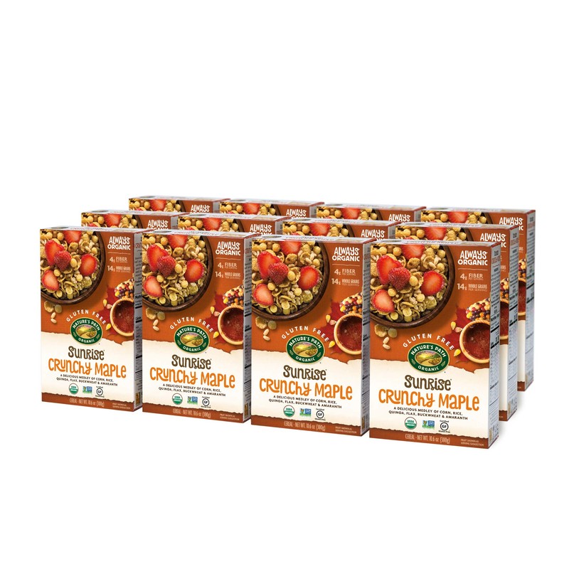 Nature’s Path Sunrise Crunchy Maple Cereal, Healthy, Organic, Gluten-Free, 10.6