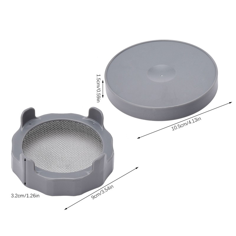 ABS Sprout Lid with Stainless Steel Screen for Wide Mouth