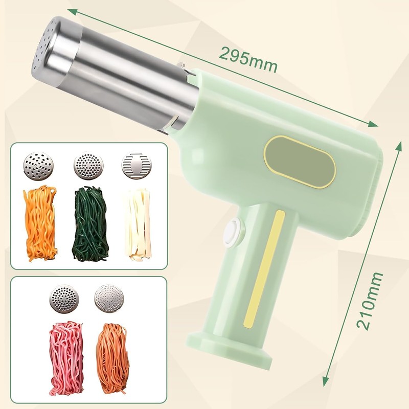 Nanhent Electric Handheld Pasta Machine, Noodle Maker, Sausage Stuffer, Automatic