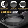 10 Inch Cast Iron Skillet, Pre-Seasoned Frying Pan with Dual