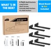 Shelf Brackets Floating Shlef Brackets 8-Inch 6-Packs, 1/5-Inch Thick Heavy