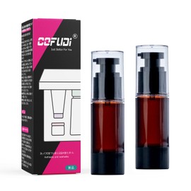 Vacuum Pump Bottle, 1.0 fl oz (30 ml), Brown Light Filtering Cosmetic Divided Bottle, Pump Type, Airless Push Bottle, Hot Springs, Travel Bottle, Plastic Container, Refill Bottle, Portable, For Milky Lotion (Pack of 2)