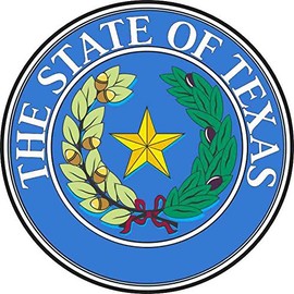 StickerTalk Seal of Texas Vinyl Sticker, 5 inches by 5 inches