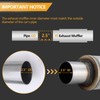 Piclafe 2.5 Inch Exhaust Muffler, 2.5" Inlet/Outlet 20" Overall Length