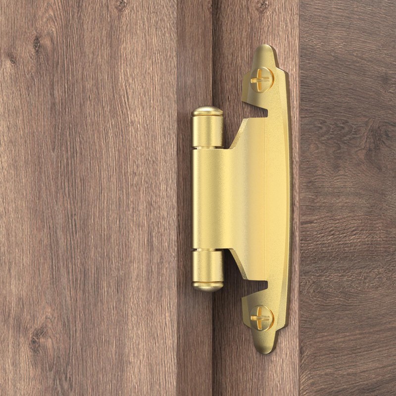 Chibery 10 Pack 1/2" Overlay Cabinet Hinges, Semi-Concealed Hinge, Cabinet