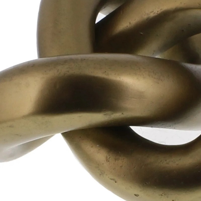 Homeroots 5" Brass Gold Metal Knot Sculpture