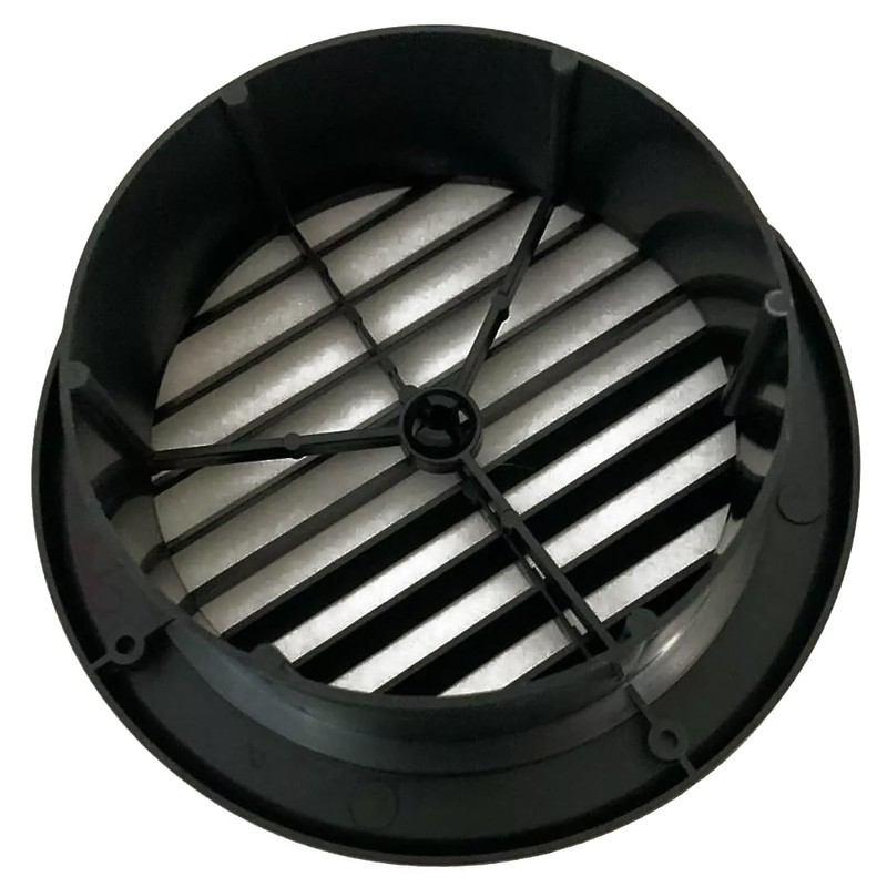 TECHVALET 7" Round Ceiling A/C Vent 1" Extension Black Fits