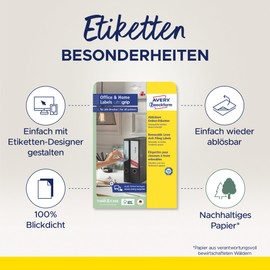 Avery Zweckform Folder spine labels 4761