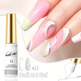 AOBOO Gel Liner Nail Polish, Liner Painting Gels, Get Creative With Liner Gels for Nail Art Colors, Decoration Drawing Nail Gel Easily Design Fashion Nail Art Polish Use in Salon or Home (11)