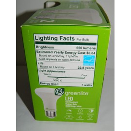 Greenlite 7W LED Bulb R20 Floodlight Dimmable 2-Pack