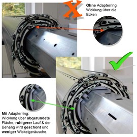 Roller shutter shaft adapter ring, running ring, roller shutter for SW60 to diameter 70 mm, 1 pair