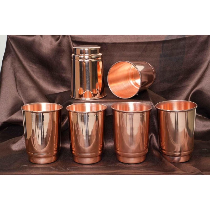 2activelife Pure Copper Cups Set of 6, Gift Set 100%