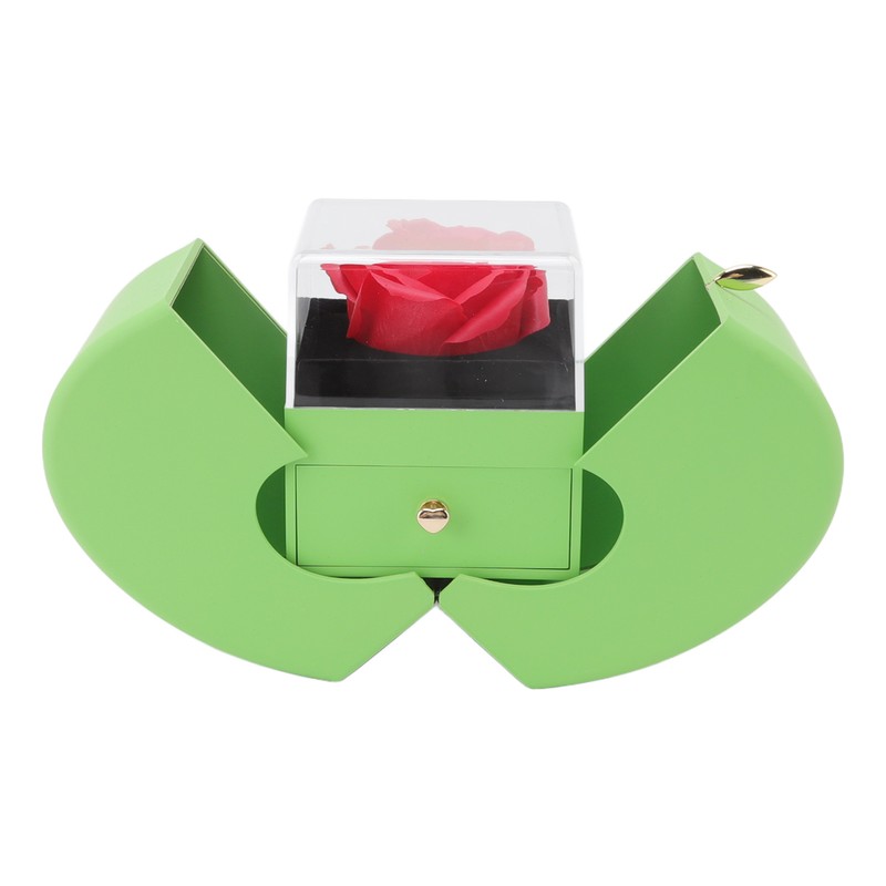 Rose Jewelry Box Apple Rose Shape Acrylic Jewelry Gift Box
