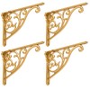 Khtumeware Gold Shelf Brackets 10 Inch 4 Pack Heavy Duty