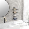 Moforoco 4 Tier Soap Bar Holder for Shower, No Drilling,