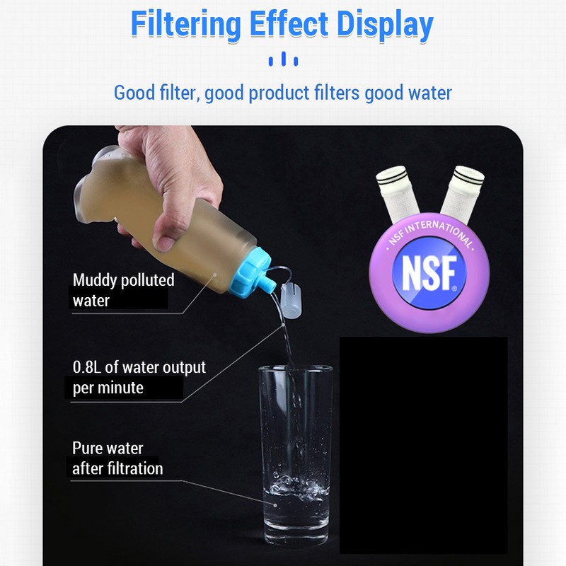 Survival Water Filter Reliable For Camping Hiking Survival Water Purification