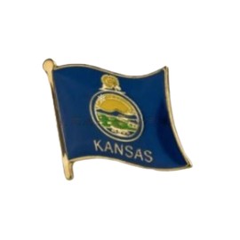 Ysmzzmsy Ysmzzmsy 1 PCS（0.75x0.63 inch) Kansas Flag Pin Suit lapel flag pins Plated Metal Enamel Souvenir Hat Men Women Patriotic ﻿ (Kansas)