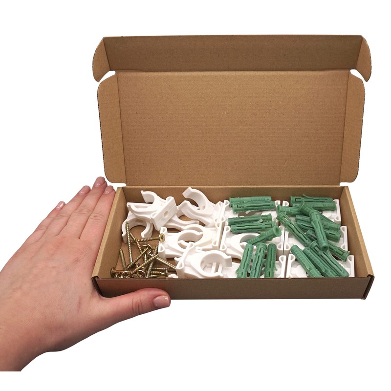 SKIR'CO Pipe Clamps Plastic Clamps for 20-22 mm Pipes U
